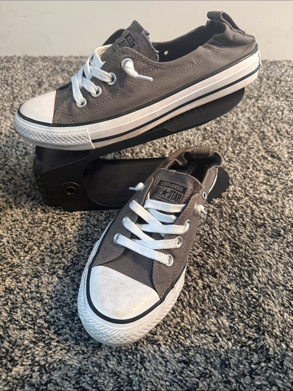 Converse Chuck Taylor All Star Shoreline Slip-On Gray Sneakers Women’s Size 8